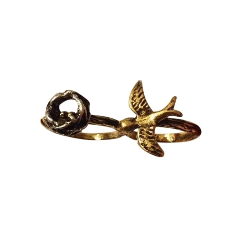 BCBGeneration Dainty Ring Double Finger Bird Nest